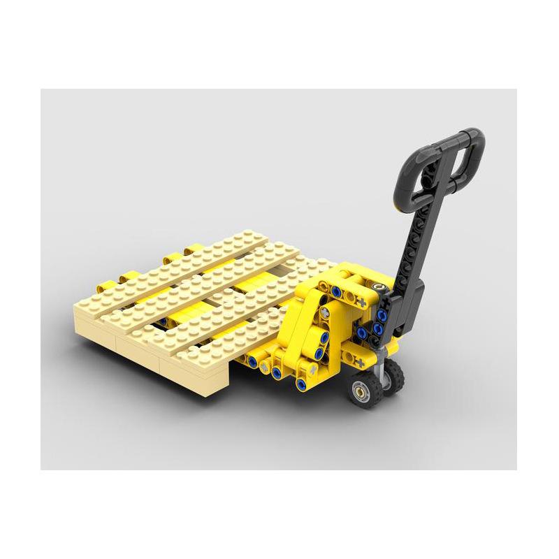 Land Cow Forklift Building Block Model Transporter Truck Assembly Toy Compatible Small Particle Set