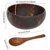 Natural Coconut Bowl Set Salad Smoothie Bowls Wooden Ramen Bowl Coconut Spoon Set Coco Smoothie Kitchen Tableware Coconut Bowl