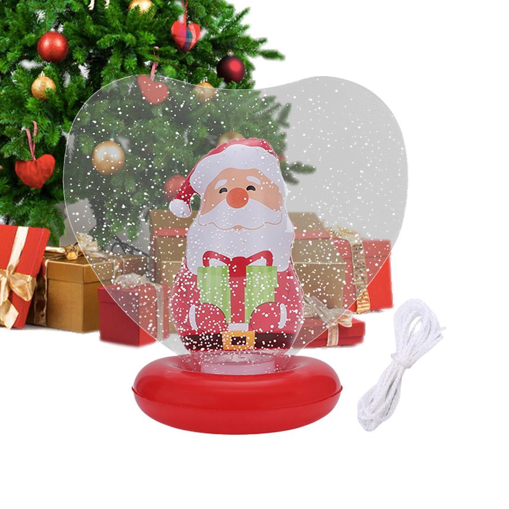 Inflatable Light Up Christmas Ornaments Heart Shape Christmas Decorations PVC Inflatables Decorations for Outdoor Yard Pool Lawn