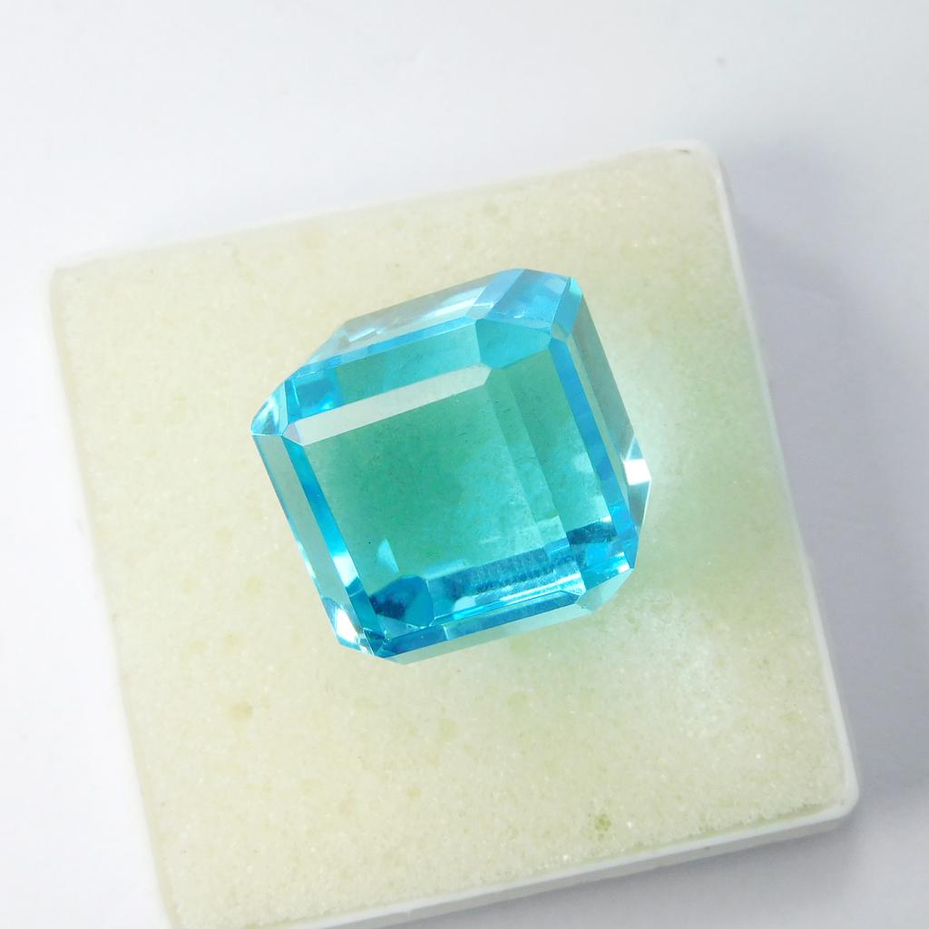 52.50 Ct Lab-Created Blue Sapphire Cube Cut CERTIFIED Gemstone Best For Gifting M-1027-Ra