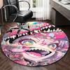 1pc Anime Design Round Carpet Cute Monster Print Chair Mat for Office, Home Decor, Living Room, Bedroom
