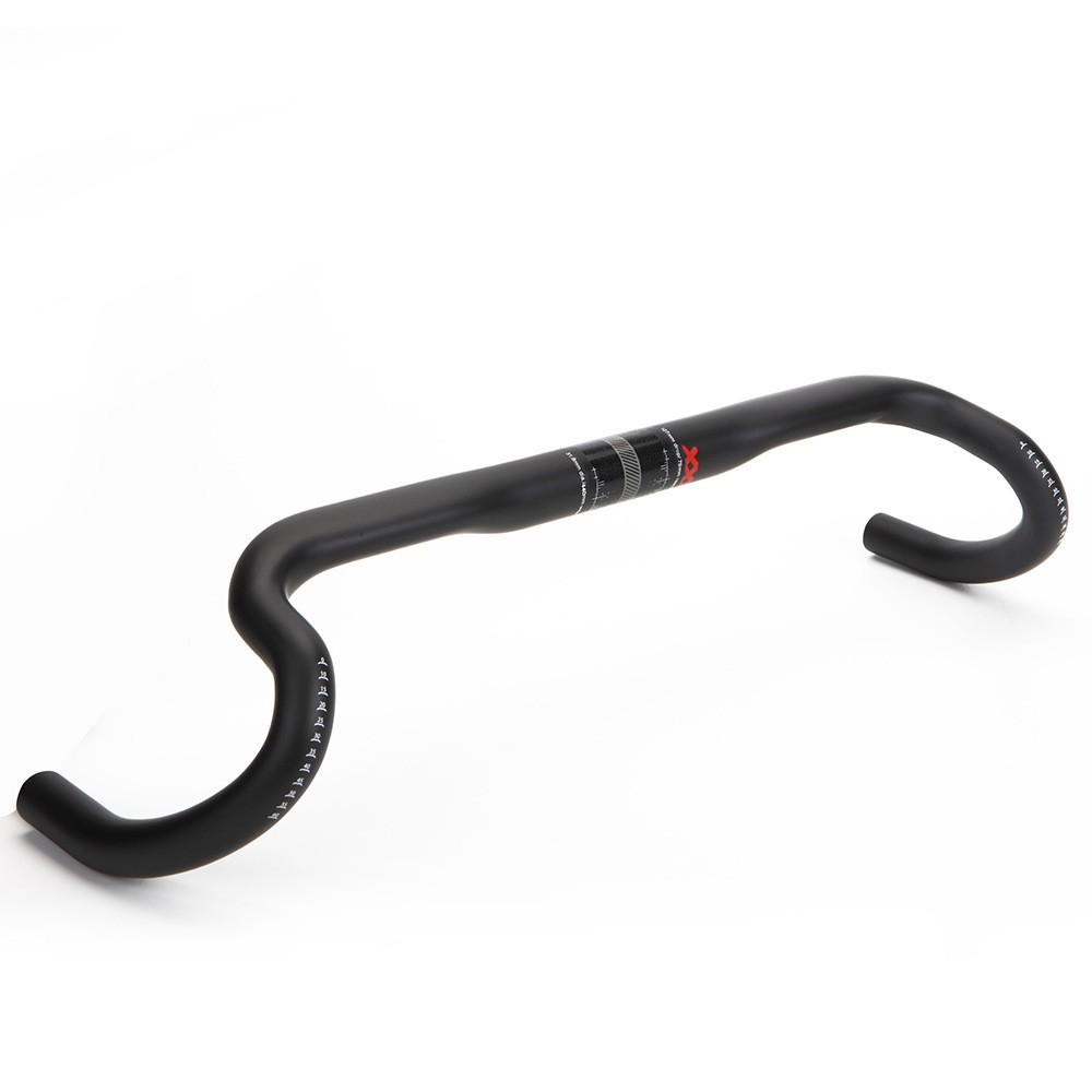 Gauche Carbon Fiber Drop Handlebars, 25° Flare, Internal Cable Routing for Road Bikes