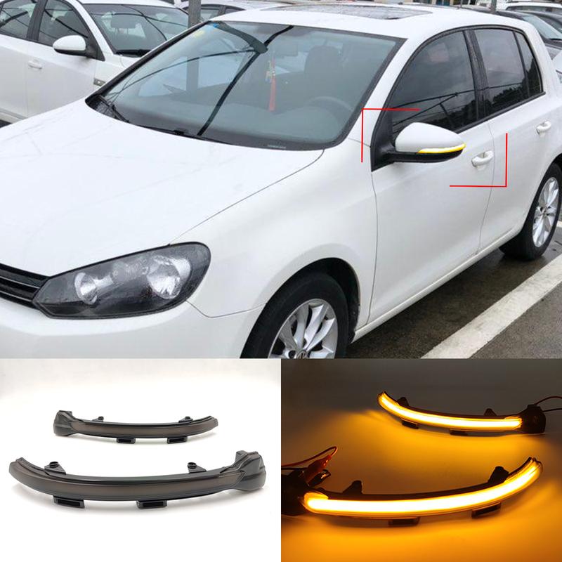 For VW Volkswagen Golf 7 Jetta MK7 19 VII MK7 Golf 7.5 GTI R Touran LED Dynamic Turn Signal Blinker Side Mirror Indicator Light