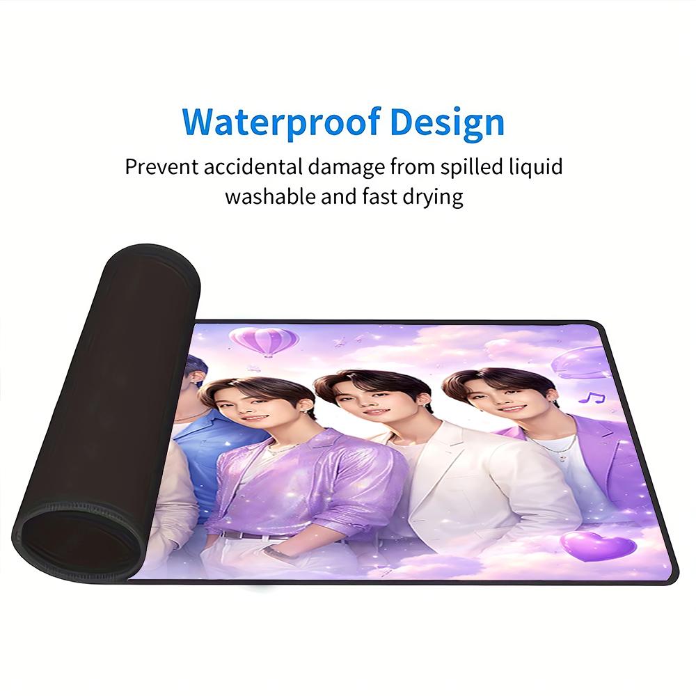 Kpop Stars Pastel Dreams Large Gaming Mouse Pad Nonslip Rubber Base Waterproof Desk Mat For Office Pc Laptop