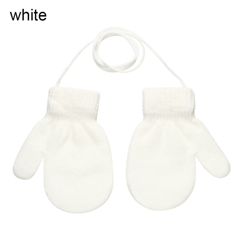 Winter Baby Boys Girls Anti-lost Thick Warm Kids Gloves Sports Gloves Knitted Mittens