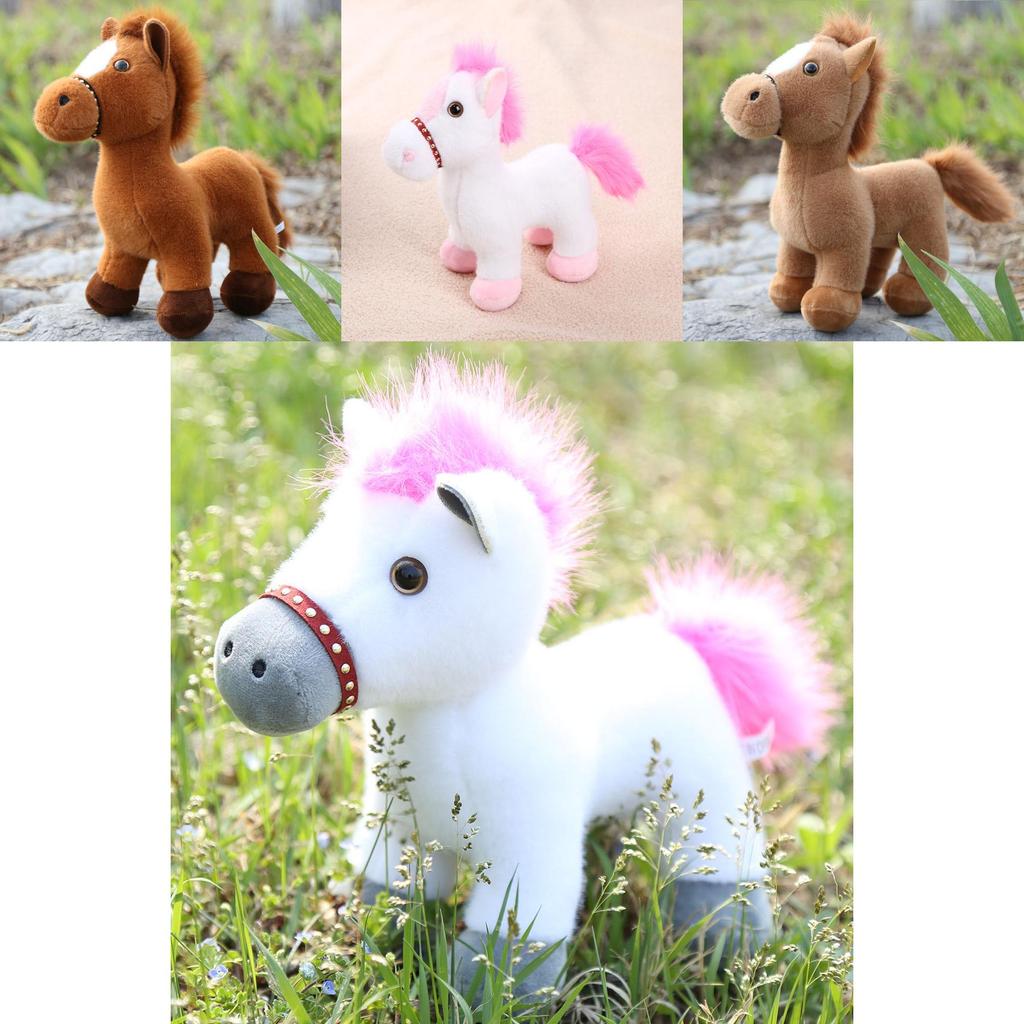 Pony Plush Toy Gift For Girls Soft Short Plush Animal Doll For Kids And Collectors
