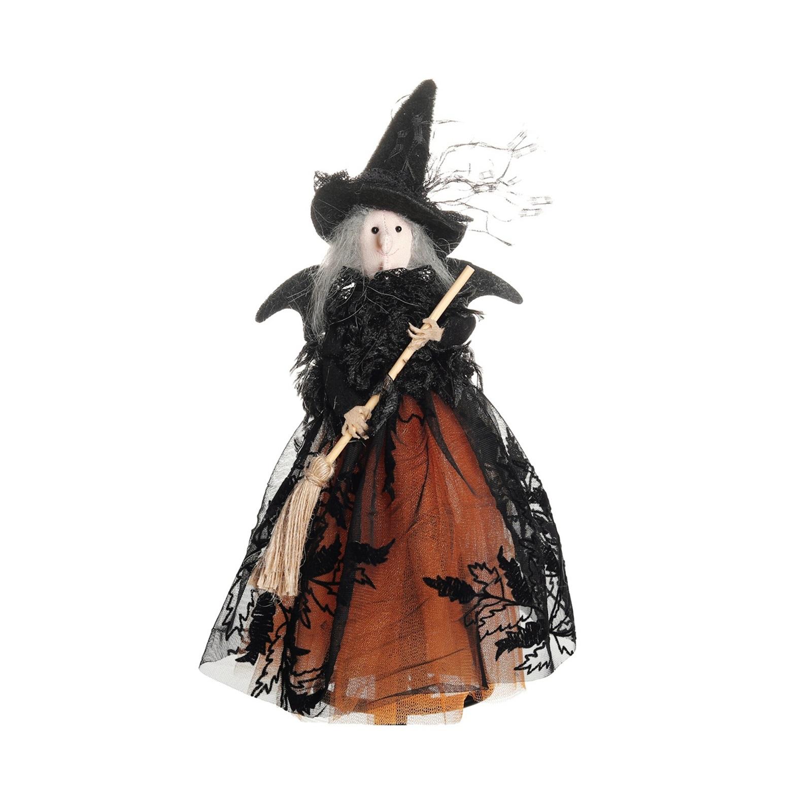 

Halloween Decorationsghost Witch Doll Tree Top Star Desktop Decoration Doll Ornaments One Size шафрановый