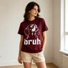 Cute Bruh Dog Print T Shirt for Unisex Funny Dachshund Sarcastic Casual Short Sleeve Top 100Cotton Y2k Top Harajuku Unisex