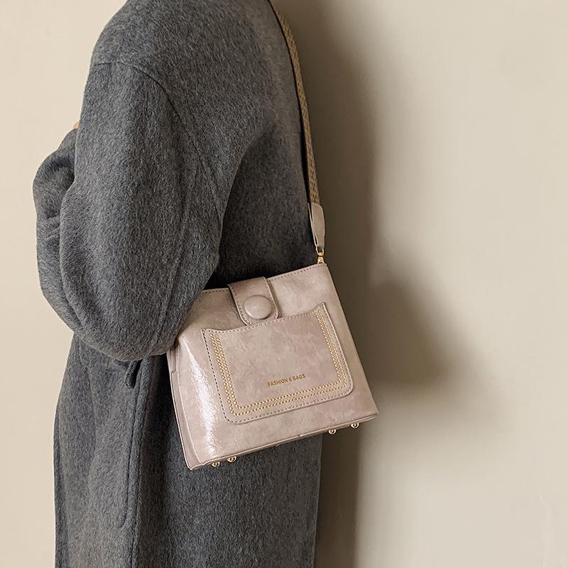 Vintage Proste PU Skórzane Torebki Crossbody Dla Kobiet Luksusowa Designerska Torebka Damska Szeroki Pasek Torba Na Ramię