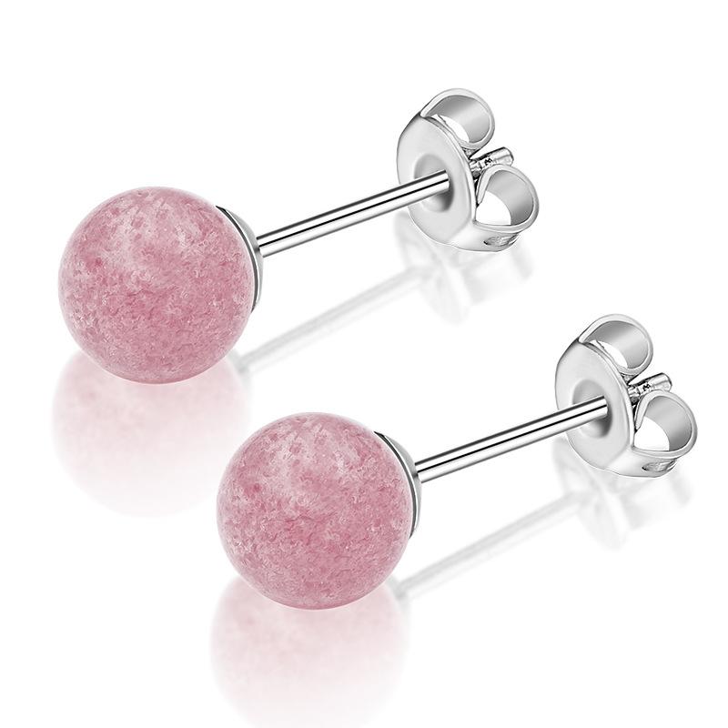 Red Strawberry Crystal Earrings Simple Fashion Lucky Earring Gift
