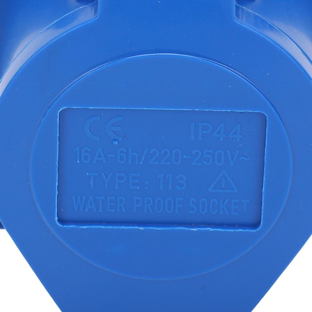 2 Pcs 3 Pin 16A Industrial Power 2P+E IP44 Industrial Connector 220-250V Concealed Single Phase Receptacle