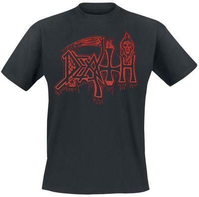 Death Life Will Never Last Tee, Death Metal T-Shirt with Red Logo & Skull Back Print, Death Band Fan Merch