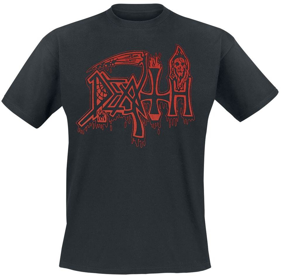 Death Life Will Never Last Tee, Death Metal T-Shirt with Red Logo & Skull Back Print, Death Band Fan Merch