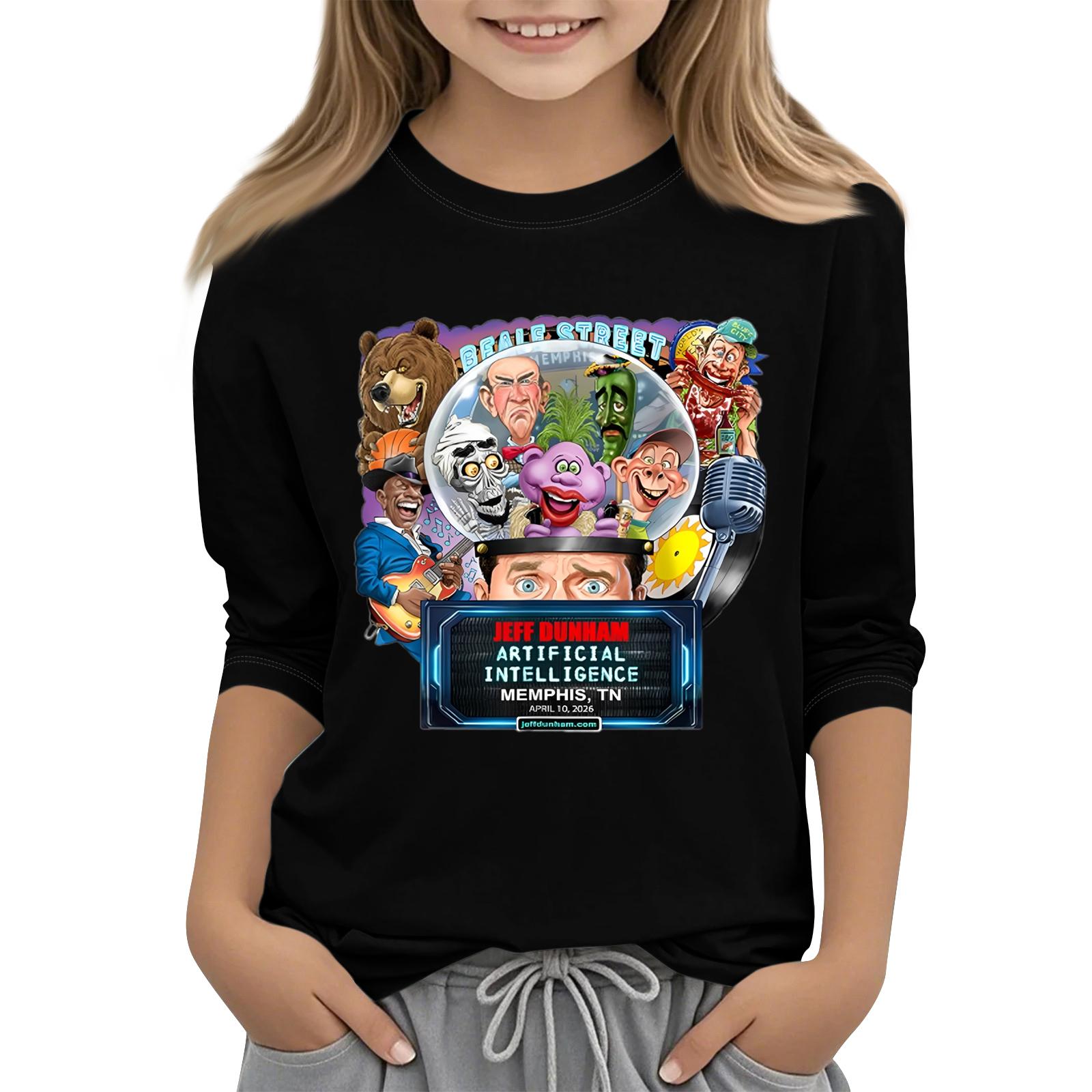 

Children s Printed Round Neck Seven Quarter Sleeve Casual T-shirt 110 чёрный