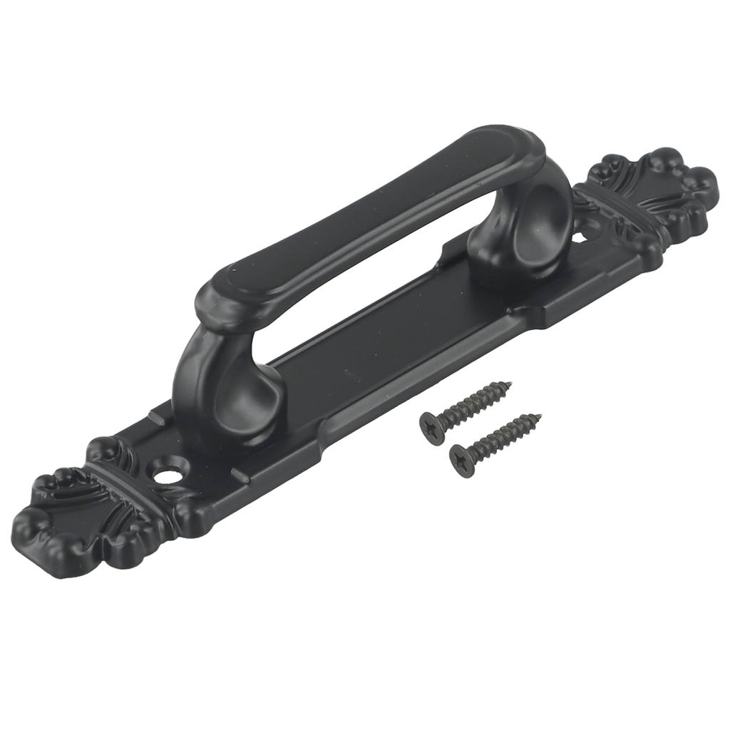 1/2pc Antique Metal Door Handle Heavy Duty Barn Door Pull Black Solid Cast Iron Sliding Door Handle Grip Accessories