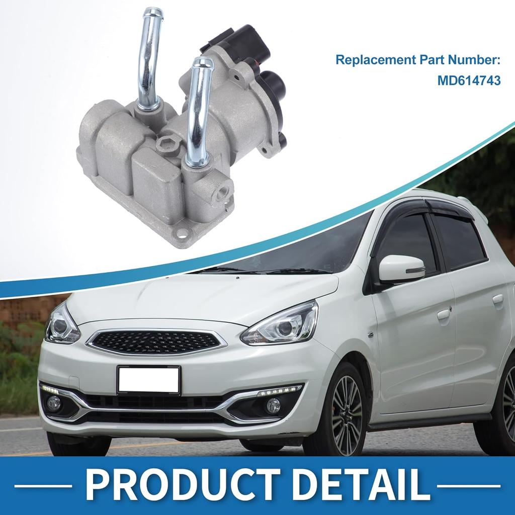 Car Idle Air Control Valve for Mitsubishi Mirage 1997-2002 Replace No.MD614743 IACV Idle Motor Idle Air Control Valve for Stable Engine Operation