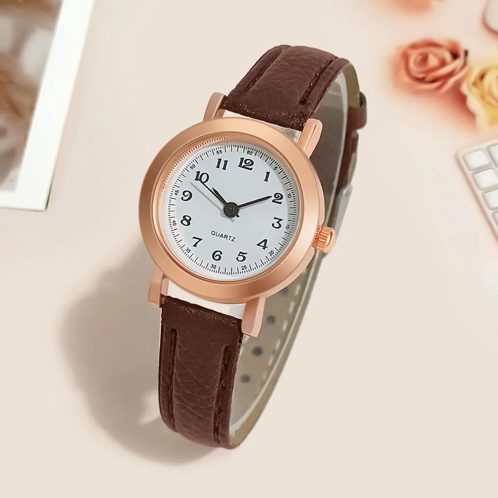 Exquisite Simple Ladies Dress Watch Retro Leather Female Clock Brand Ladies Fashion Mini Design Couple Watch Clock Watch Women