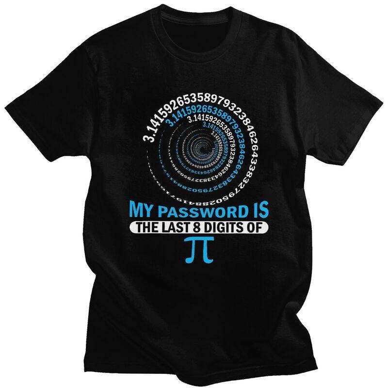 

Custom Funny Pi Password Geeky Math Spiral Tshirts for Men Short Sleeve Casual T Shirt Cool T-shirt 100% Cotton Tee Gift - Me... S разноцветный