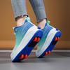 Children Wear Resistant Fashionable Trend Double Row Four Wheel Pulley Walking Shoes Sports Board Shoes