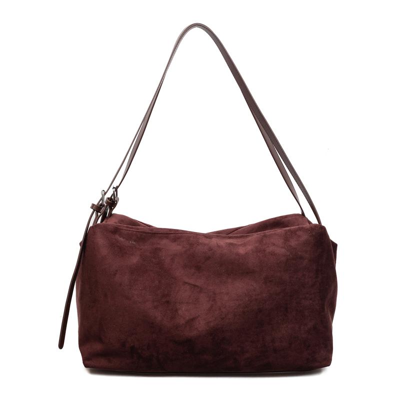 Tote Bag Large Capacity Suede Pillow Bag Women's Shoulder Crossbody Bag