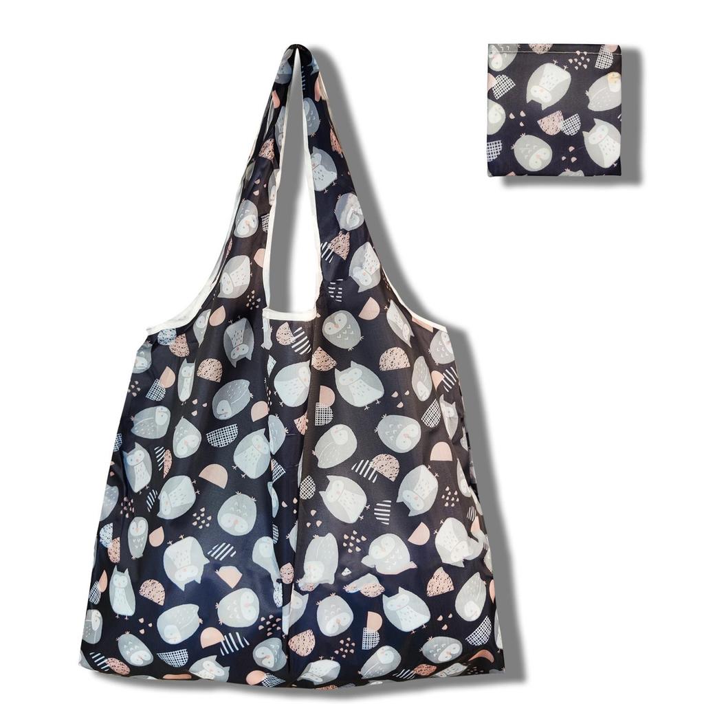 Eco-Friendly Large Capacity Foldable Tote Bag - Creative, Portable, Printed, and In Stock