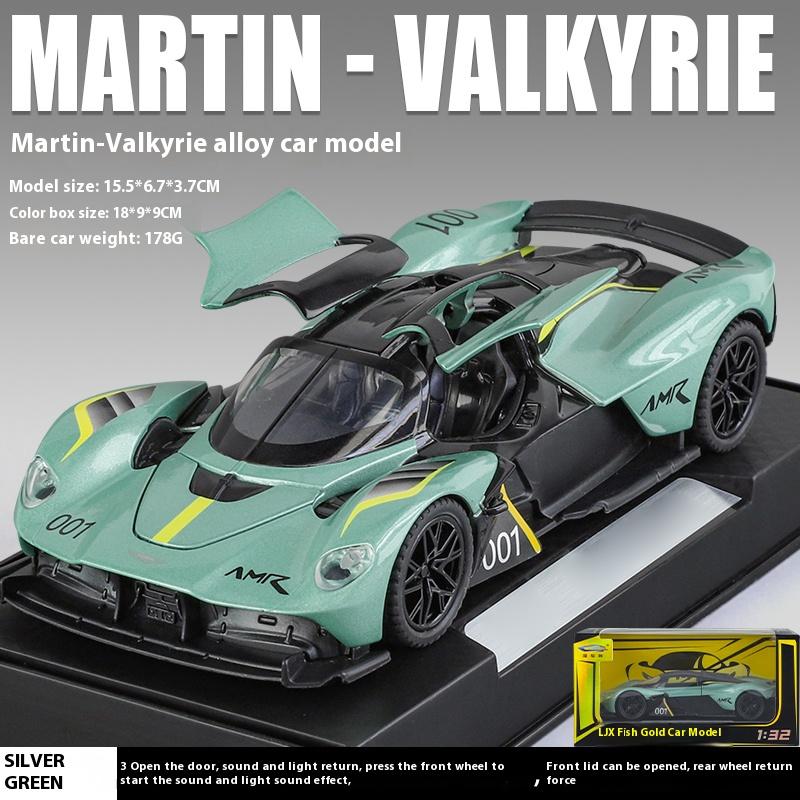 1/32 Scale Aston Martin Valkyrie AMR 001 Super Sports Car Alloy Diecast Metal Model Car Outdoor Collectibles Decoration Hobby Gift Boy