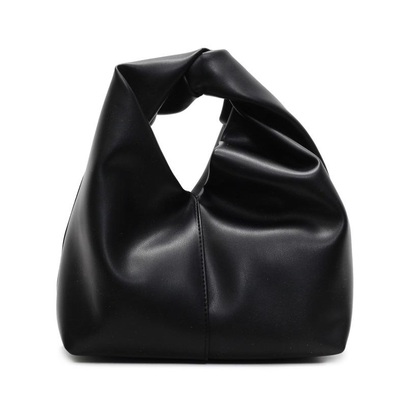 Niche design bucket bag  spring casual simple texture new handbag women s fashion trend commuter bag чёрный