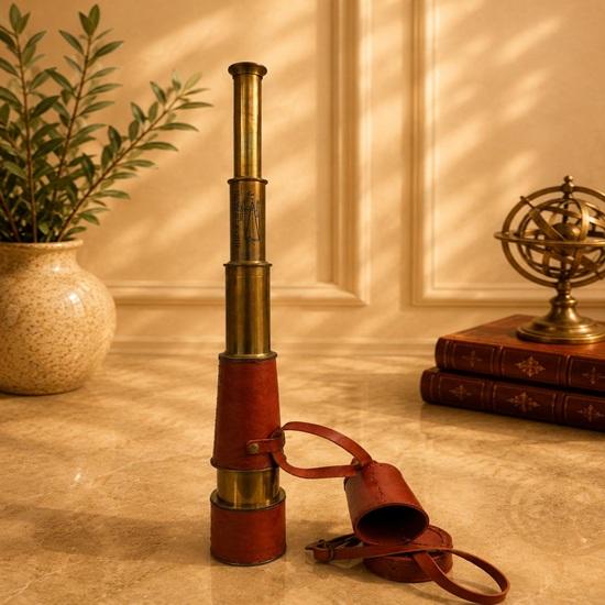 Brass Telescope Engraved Nautical Spyglass Gift Him