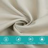 Beige Polyester Novelty 50 in. W x 96 in. L Thermal Tie Top Outdoor Blackout Curtain