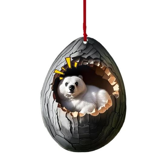 Vánoční ozdoba Stromová díra Sova Lední medvěd Kočka Design Akrylový přívěsek