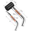 CZC AUTO Hitch Receiver Pin Lock, Right Angle 1/2" And 5/8" Dual P For Class I II III IV 1-1/4" 2" And 2-1/2" Receiver, Compatible With Bike Rack