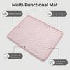 Dog Cooling Pad for Cats Rabbits Medium Large Dog Inner Curved Cool Fiber Pad Anti Slip Washable Outdoor Beds for Pets in Summer