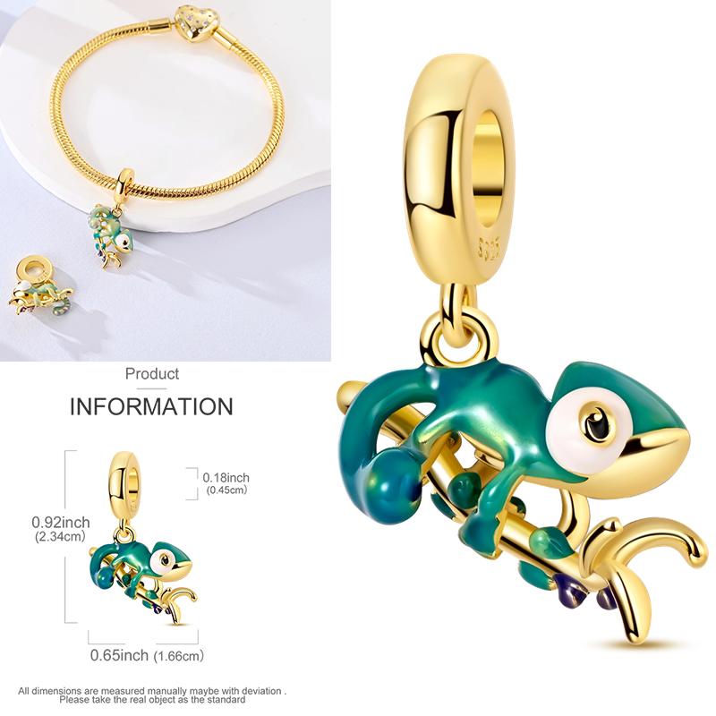 Neuer 925er Silber Kaktus Kleeblatt Anhänger Frühlingsgrüne Serie Perlenanhänger Für Original Perlenarmband DIY Schmuck