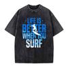 Illustration Graphics Vintage Washed T-Shirt Oversized Unisex Streetwear P1-27V