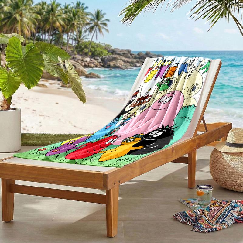 Barbapapa Fashion Beach Towel: Ideal for Summer Adventures Soft, absorbent and quick drying suitable for swimming and bathing
