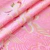 Chinese Style Handmade Silk Satin Fabric Cheongsam Stage Decorative Pillow Embroidered Tissue Paper Crane Pattern Dress Material