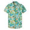 Casual Lar Printed Thin Hawaiian Shirt Men's Short-sleeved Loose Beach Shirt