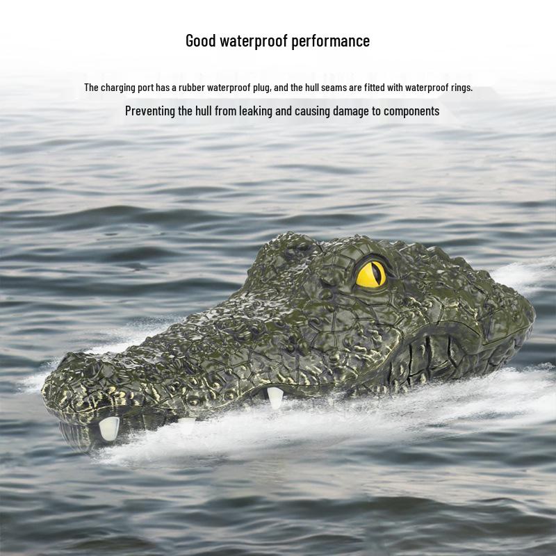 2.4G Remote Control Crocodile Boat: Long Endurance Educational Toy for Kids - Fun Summer Water Adventure
