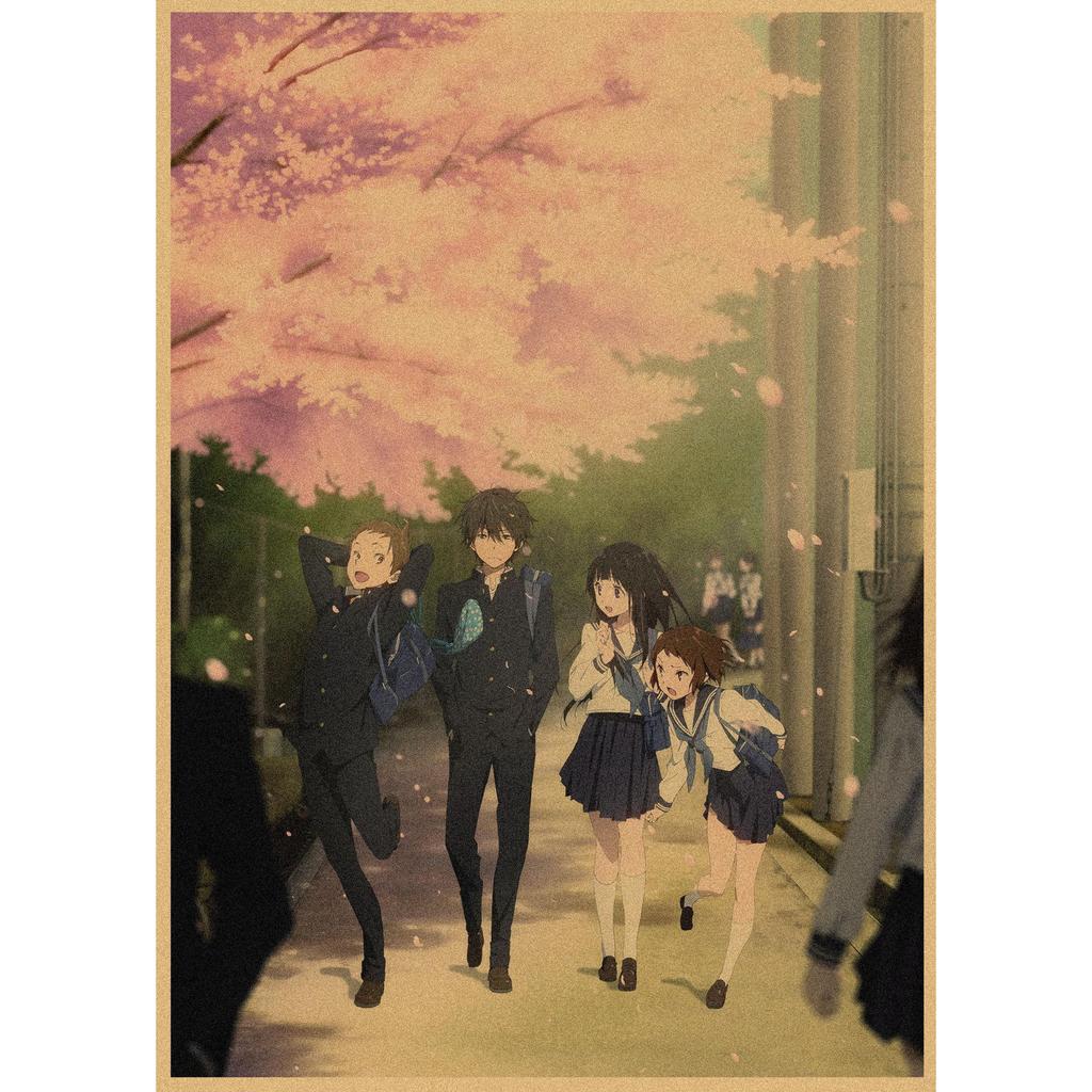 Hyouka Retro Anime Poster - Japanese Kraft Paper Wall Art