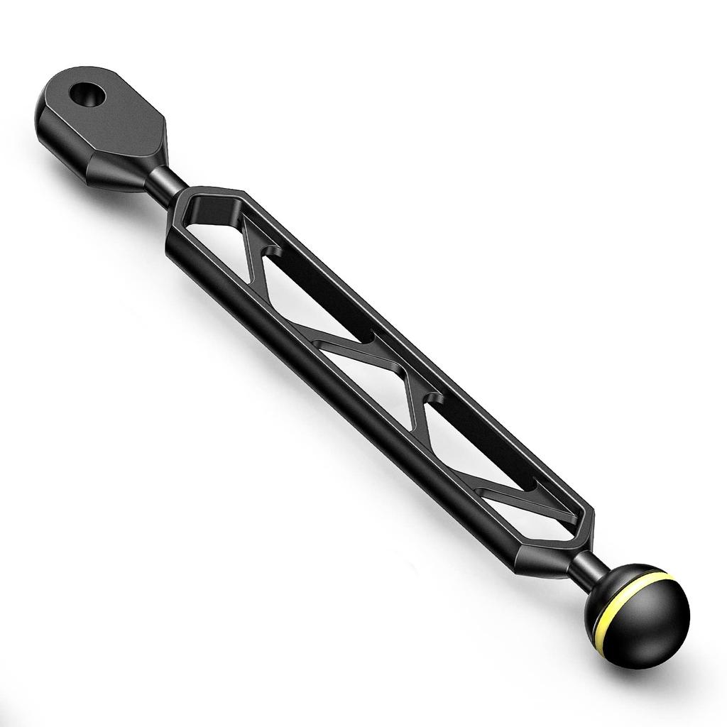 Seafrogs Aluminum Alloy Underwater Extension Mounting Arm with Ball to YS Head Clip Connector Arm for Underwater Lighting Video and Diving Camera