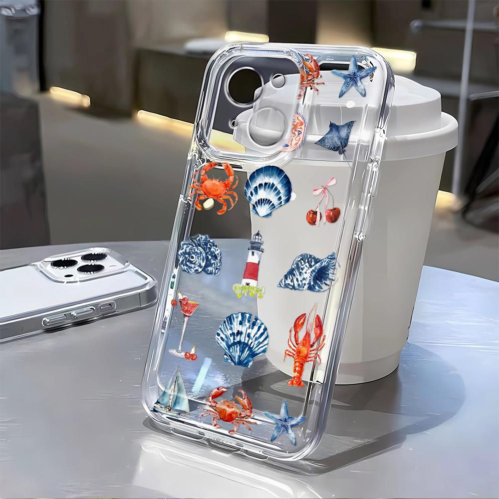 Maritime World Shockproof Case For iPhone 16 Pro Max 15 14 13 12 11 XS X XR 16 Plus Transparent Bumper Cover