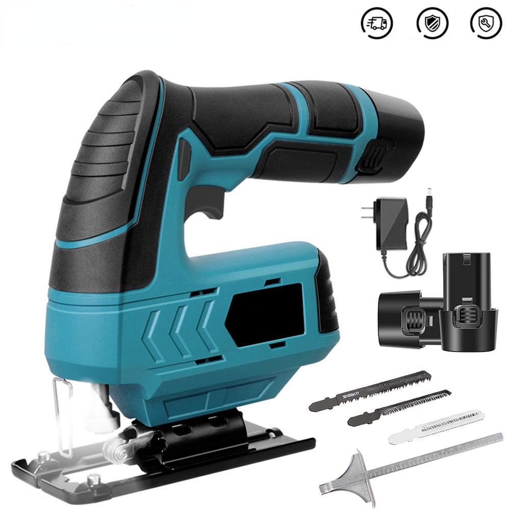 45 Degree Tilt Angle Electric Jigsaw Portable Multi-Function Woodworking Power Tool Small Rechargeable Cutting Machine