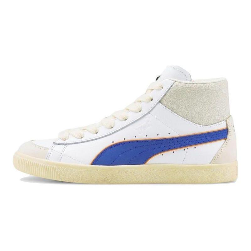 PUMA x RHUIGI Clyde Mid Men Breathable Wear-resistant Skate Shoes White Blue 391335-01 42.5