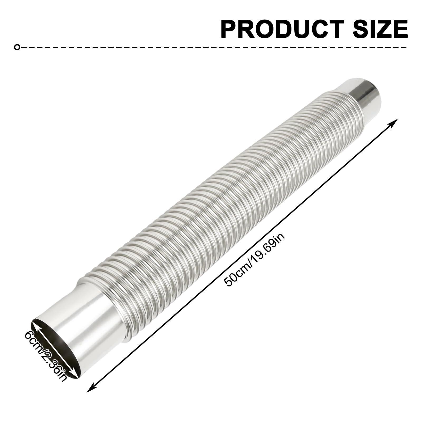 

1pcs Wood stove duct stainless steel exhaust duct dryer duct adjustable fan hose for pellet stove fresh air inlet