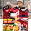 Realistisches Spielküchen-Set für Kinder mit Lichtern und Geräuschen, 61-teiliges Kochspielzeug