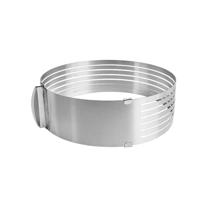 Round Mousse-Mould for Cake-Decor Cake Leveler-Slicer Adjustable Round Cake Cutter Rings Stainless Steel Cake Slicing