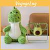 Cute Green Plush Avocado Backpack Toy For Kids Soft And Fluffy Dinosaur Stuffed Animal Pillow