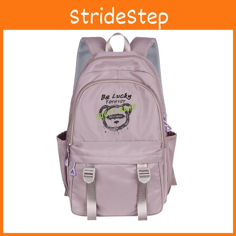 Schoolbag Bear Print Backpack For College Big Capacity Oxford Bag Gift Durable