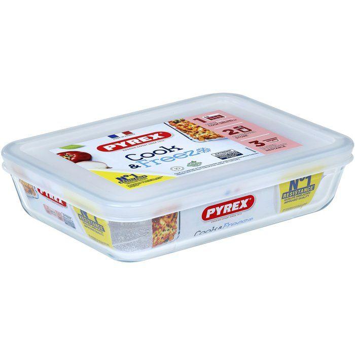 Pyrex Plat Rectangulaire 0.8L Verre + Couvercle Plastique - 241P000/5046 - Image 5
