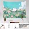 1Pc Cartoon Cat Printed Tapestry Living Room Background Wall Art Decoration Multi Size Space Pendant